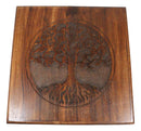 Wicca Celtic Tree Of Life Yggdrasil 12"x12" Side Ritual Altar Table Mango Wood