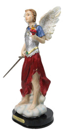 Archangel Saint Zadquiel Holding Dagger Figurine With Base 12" Angel Of Mercy