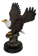 American Bald Eagle with Open Wings Patriotic USA Home Office Figurine 8"H