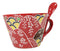 Ebros Porcelain Coffee Tea Latte Cafe Mug Drink Cup With Spoon 2pc Set 12oz Home Kitchen Decorative Ceramics (SINGLE, Red Mountain Landscape)