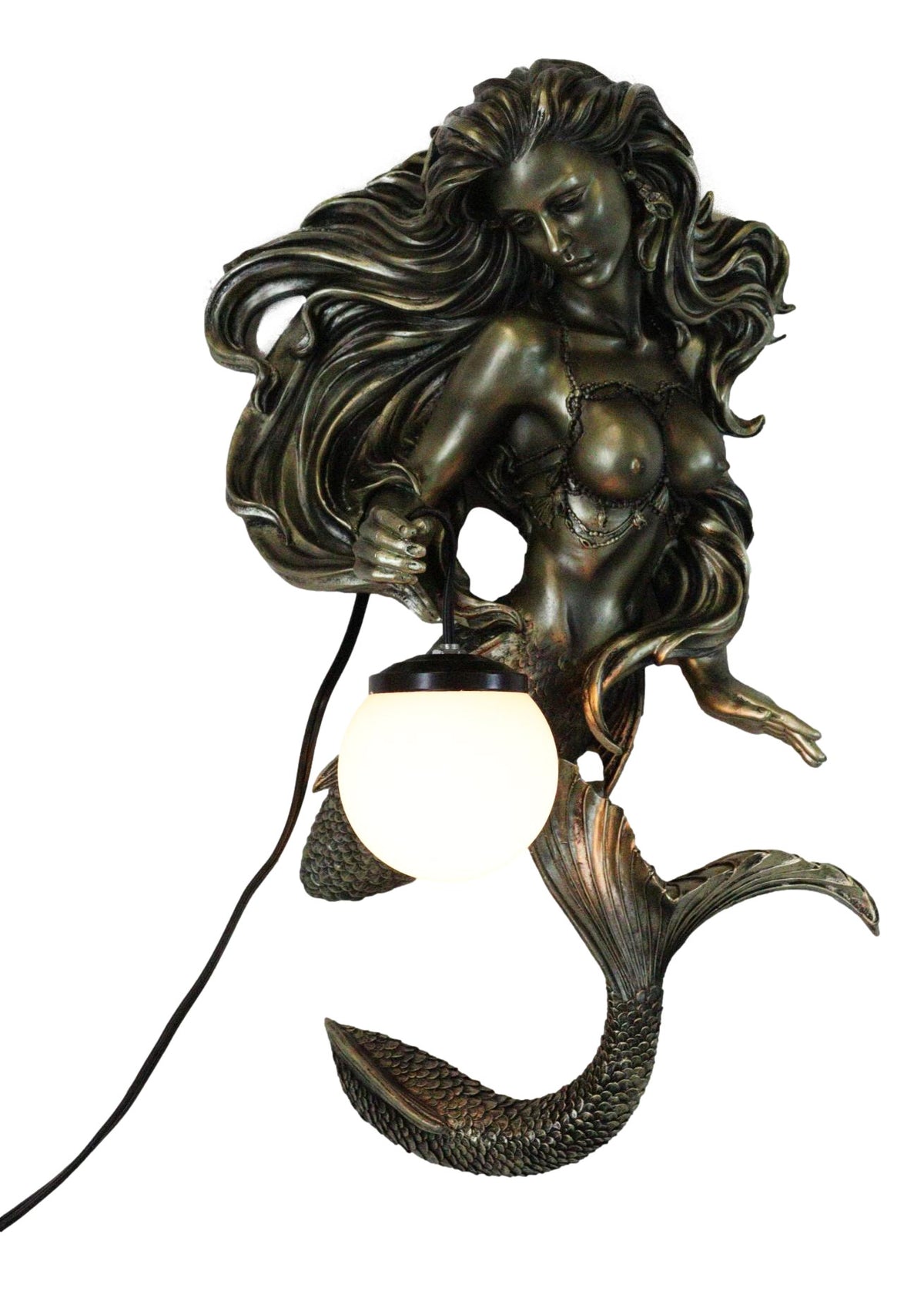 Ebros Gift Legendary Siren Mermaid The Odyssey LED Wall Lamp 22.25" H