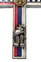 Western Patriotic American Flag Fallen Soldier Army Eagle Medal Wall Cross Decor