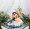 Ebros Winter Butterfly Fairy with White Unicorn On Mushrooms Figurine 6.5" Long