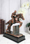 Equestrian Racing Galloping Horse with Jockey Bronze Electroplated Figurine