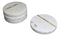 White Banswara Marble with Gold Metal Striped Inlay Accent 4 Piece Coaster Set
