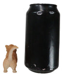 Realistic Curious Feline Orange Tabby Munchkin Cat Kitten Mini Figurine