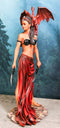 Tribal Warrior Dragon Witch Ebony Princess Meike Holding Falcata Blades Statue