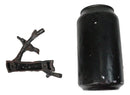 Set of 2 Cast Iron Rustic Bird Perching On Twig Branches 2-Pegs Wall Hooks