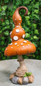 Enchanted Fairy Garden Giant White Spotted Toadstool Mushroom Figurine 13" H