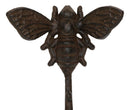 Set Of 2 Rustic Cast Iron Cottage Busy Bumblebee Insect Bee Wall Hooks Organizer