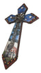 Rustic Country Windmill By Cottage Barn Home With Starry Night Skies Wall Cross