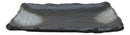 Pack Of 5 Charcoal Grey Tone Hakumu Collection Rectangular Wavy Sushi Plates