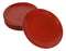 Set Of 6 Traditional Round 10"D Solid Red Black Large Melamine Dinner Plates