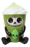 Furry Bones Matchiko Green Tea Leaf Matcha Drink Skeleton Figurine Furrybones