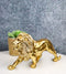 Faux Brass Gold Finish African Safari Prowling Lion King of The Jungle Figurine
