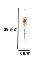Celestial Sun Moon Christian Cross Art Glass Metal Candle Holder Wind Chime