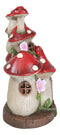 LED Light Up Enchanted Fairy Garden Toadstool Mushrooms Cottage House Figurine