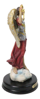Archangel Saint Michael Holding Sword And Scroll Figurine With Brass Name Plate