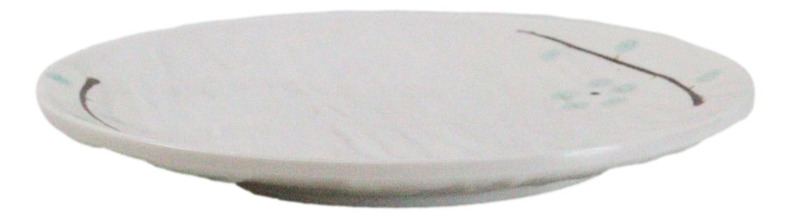 Set Of 6 Yukino Hana Snowflakes Melamine Appetizer Dessert Salad Round Plates 7"