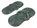 Cast Iron Flip Flop Stepping Stones Set of 2 Beach Getaway Left & Right Sandals