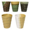 Abstract Art Tenmoku Glazed Ceramic 10oz Coffee Tea Cup Set of 5 Made In Japan