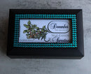 December Blue Zircon Birthstone Self Esteem Sweetness Black Musical Trinket Box