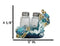 Nautical Marine Reef Sea Turtles Over Waves Salt And Pepper Shakers Holder Set