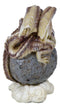 Dream Weaver Fantasy Wyrmling Dragon Sleeping On Cratered Lunar Moon Figurine