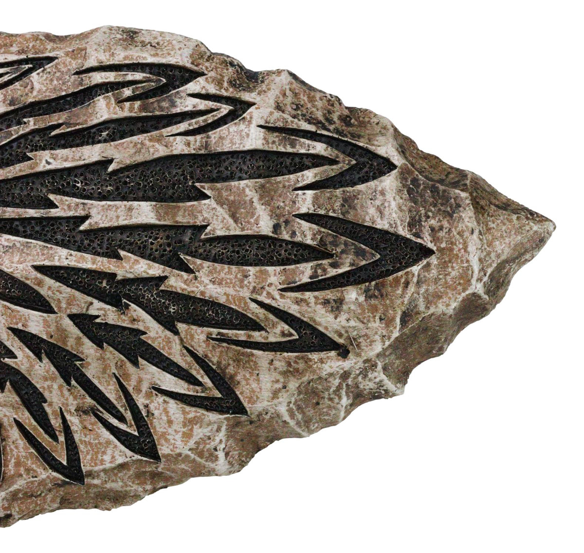 Southwestern Tribal Tattoo Indian Chief With Roach Faux Stone Arrow Wall Decor - Ebros Gift