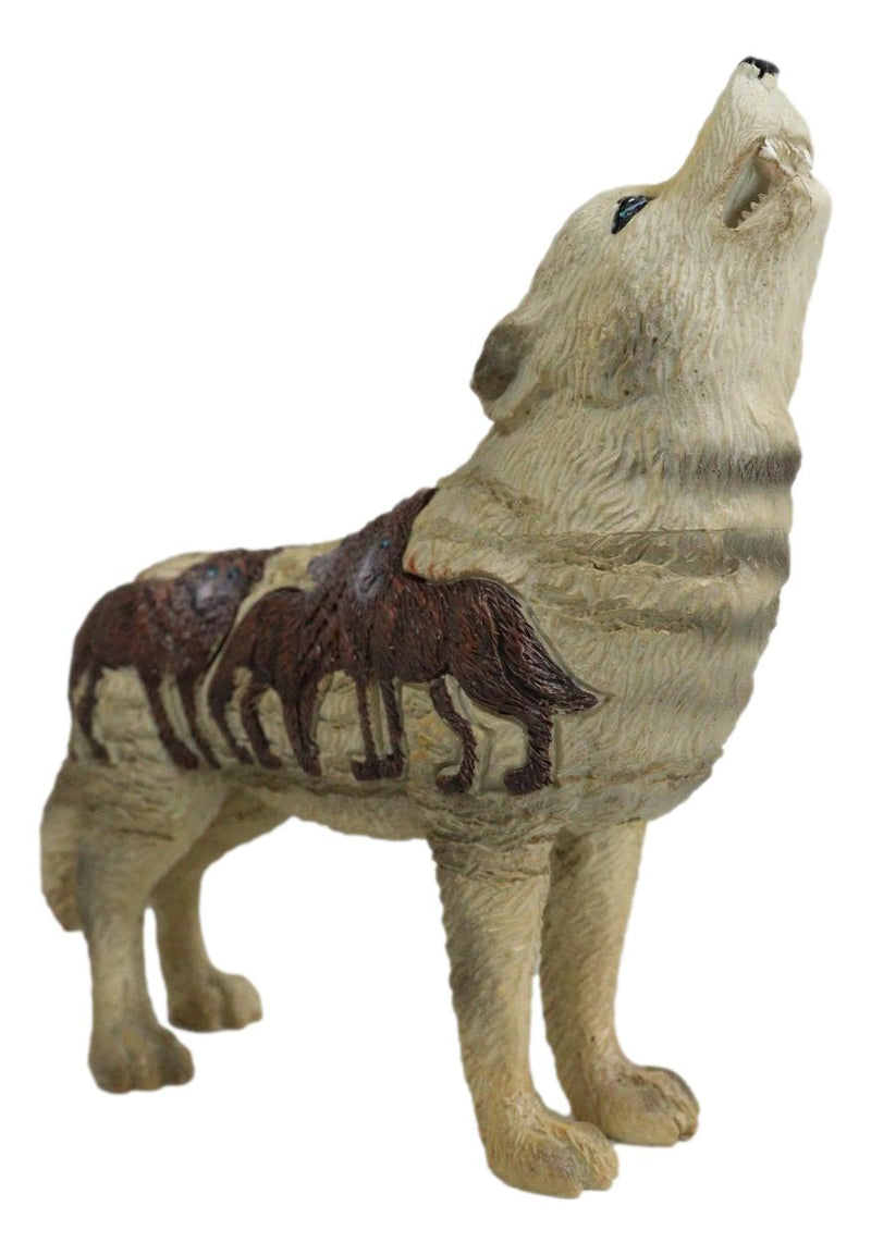 The Wolf Spirit Collection Aardwolf Wolfpack Figurine Howling Wolf 6.25"L