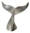 Rustic Vintage Aluminum Humpback Whale Tail Decorative Paperweight Figurine 7"H
