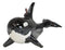 Set Of 6 Nautical Black Orca Whales Ocean Marine Wall Decor Tree Ornaments
