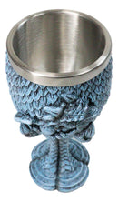Fantasy Myth Legends Teal Winter Undead Wight Ice Dragon 5oz Wine Goblet Chalice