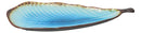 Blue Sky Aozora Kannyu Collection Ceramic Leaf Shaped Large Serving Platter 16"L