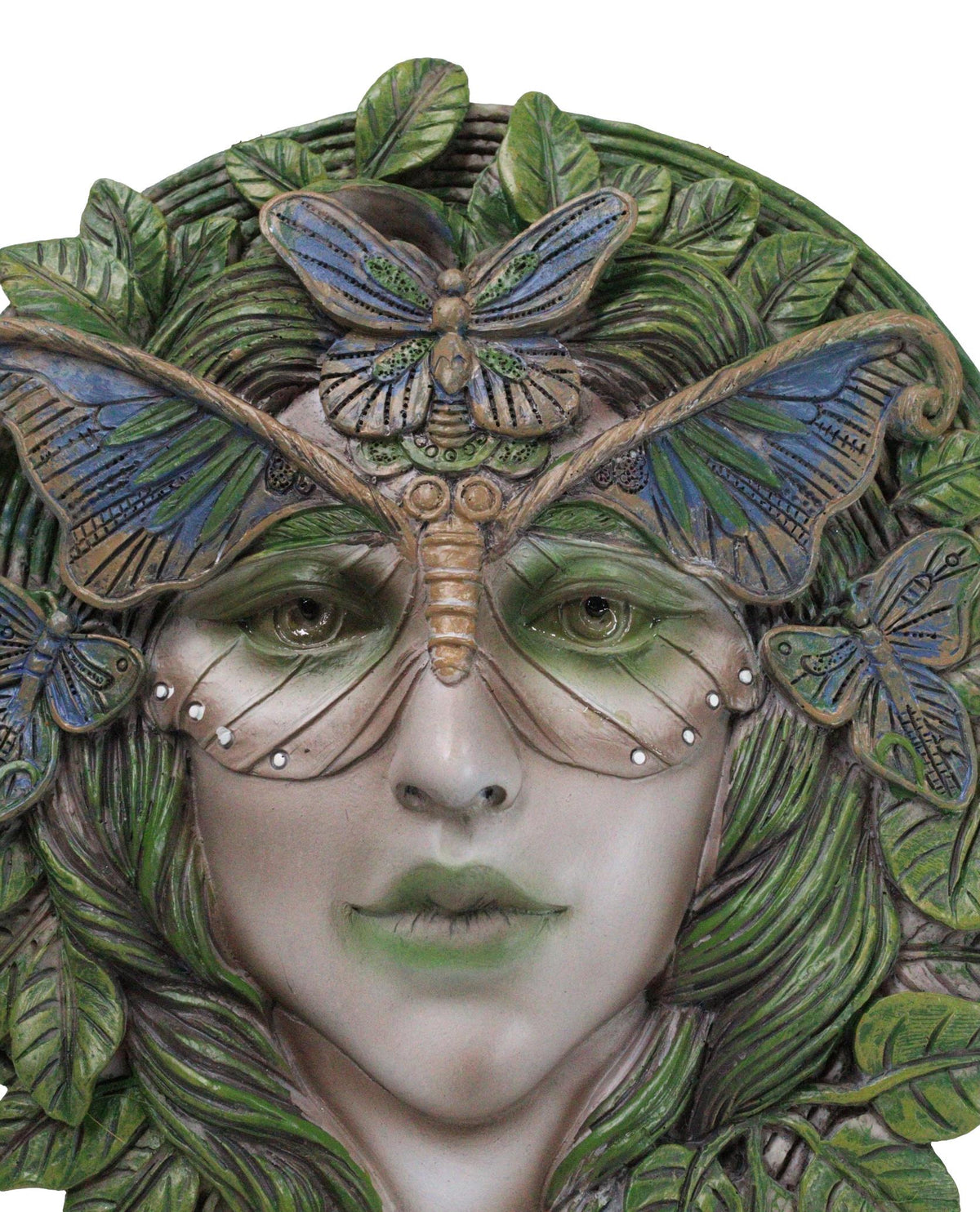Celtic Greenwoman Tree Lady Gaia Ent Earth Goddess Butterfly Mask Wall Decor - Ebros Gift