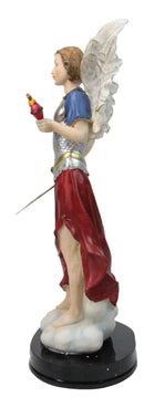 Archangel Saint Zadquiel Holding Dagger Figurine With Base 12" Angel Of Mercy