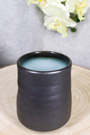 Pack Of 6 Blue Sky And Stars Seikai Reactive Glaze Ceramic Yunomi Tea Cups 9oz