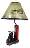 Ebros Old Fashioned Gas Pump Retro Bike Motorcycle Desktop Table Lamp W/ Shade