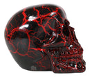 Red Lightning Thunder Bolt Punk Rock Black Skull Figurine Ossuary Macabre Art
