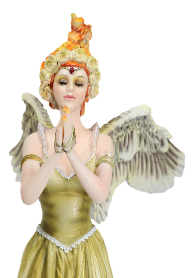 Nene Thomas Fire Element Spirit Of Flame Angel Fairy In Sunflower Gown Figurine