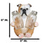 Ebros Big Bully English Bulldog Decorative Salt And Pepper Shakers Holder Set
