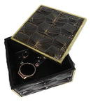 Faux Turtle Shell Print With Gold Trim Small Jewelry Trinket Box Figurine 5" L