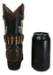 Rustic Western Wild West Skull with Dual Pistols Bullets Cowboy Boot Vase Holder