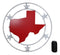 Rustic Western White Texas State Map with Hey Yall Heart Stars Wall Circle Sign