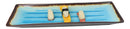 Blue Sky Aozora Kannyu Collection Ceramic 16" Long Ridged Center Serving Platter