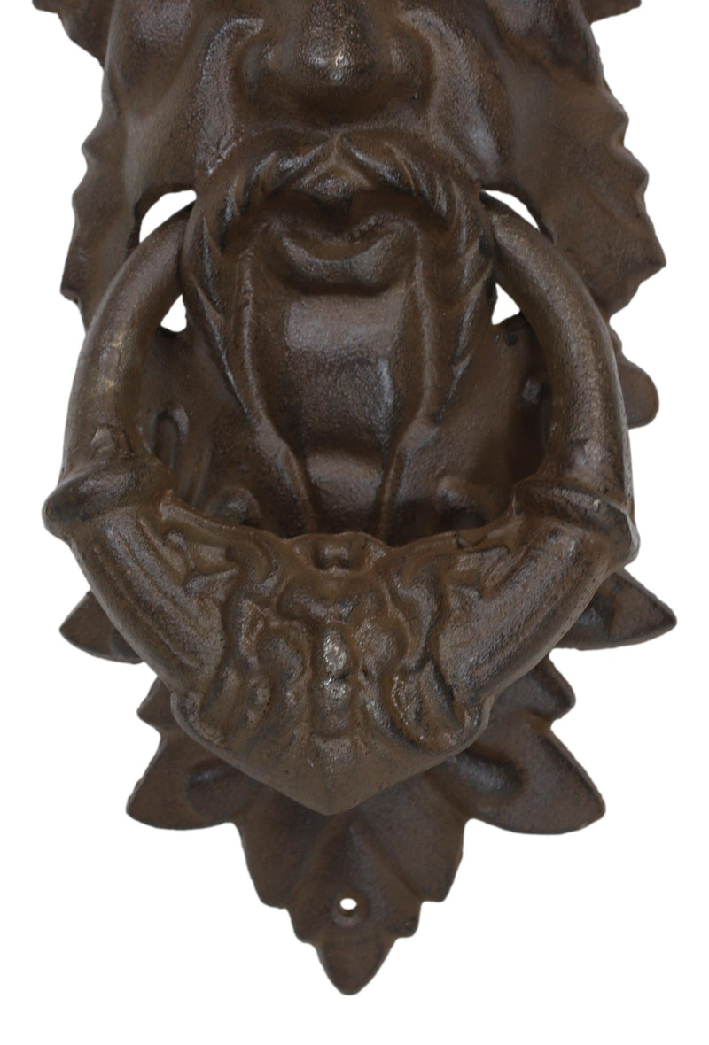 Cast Iron Wiccan Celtic Greenman Forest Tree Ent Spirit Heirloom Door Knocker