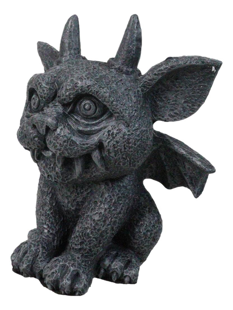 Gothic Horned Bat Cat Gargoyle Bast Figurine 4.5" H Mythical Fantasy Talisman
