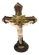 Passion of Jesus Christ Crucified On The Cross With Pointed Star Desktop Plaque