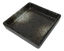 Set Of 6 Charcoal Grey Tone Hakumu Art Ceramic Square Condiment Sauce Dishes 2oz