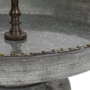 Rustic Farmhouse 3 Tiered Tabletop Galvanized Metal Serving Tray With Handle